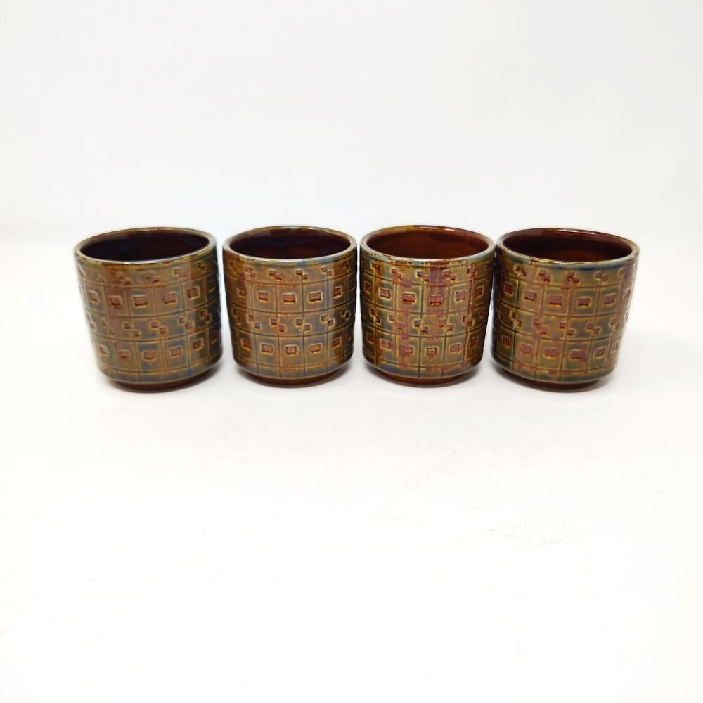 Pier 1 Imports Tenmokuyu Stoneware Teapot Tea Set Bamboo Japanese - Picture 10 of 14